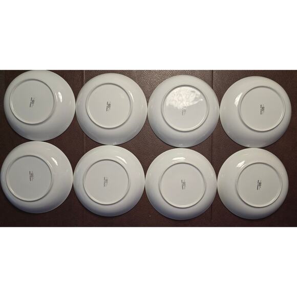 Imperial China Bowl SET (8) 7 5/8" W Dalton 5871 Whitney Soup Salad- Gray Scroll - Picture 2 of 4